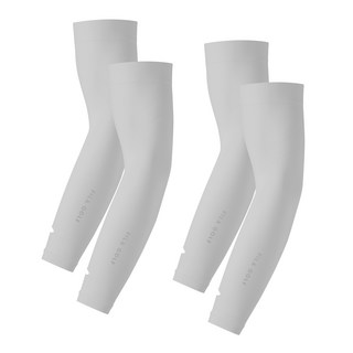 FILA GOLF 無縫網眼手腕型涼感袖套 2入, 2個, 淺灰色