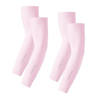 FILA GOLF 無縫網眼手腕型涼感袖套 2入, 2個, 粉紅色