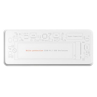 HAGiBiS 海備思 鋁合金type-c m.2 nvmepd硬碟盒擴充器白色, MC200Pro, 1入