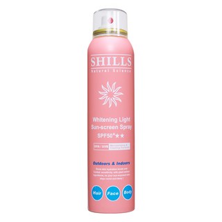 SHILLS 舒兒絲 超清爽舒緩美白防曬冰鎮噴霧 寶寶適用 粉色 180ml，SPF50+，溫和防曬, 1瓶