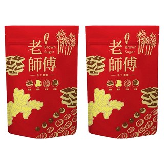 老師傅 黑糖玫瑰四物茶磚, 500g, 1入, 2袋