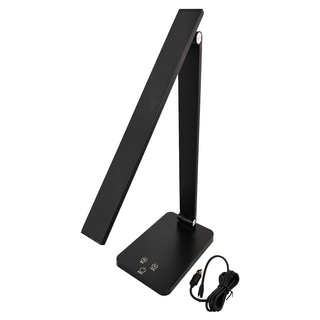 升級版折疊式LED檯燈, USB插電款, 黑色