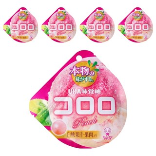 UHA 味覺糖 酷露露Q糖 水蜜桃口味, 40g, 5包
