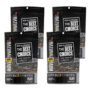NATURAL FARM 自然牧場 紐西蘭天然零食 馬肝 100%天然零食 無人工色素或香料 無過敏原, 4包, 50g