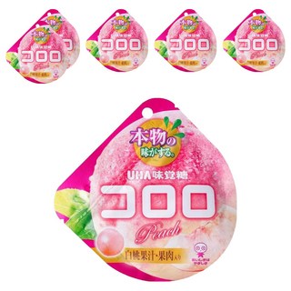 UHA 味覺糖 酷露露Q糖 水蜜桃口味, 40g, 6包