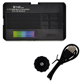 RGB M140 口袋補光燈 三色調光+全彩+夾子 專業補光 迷你便攜 2000mAh電池 12種情境模式, 1個