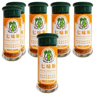 松井 七味唐辛子粉 台灣產, 25g, 6瓶