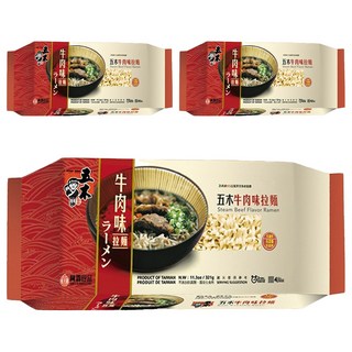 五木 牛肉味拉麵, 321g, 3包