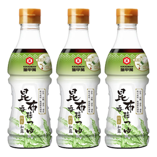 KIKKOMAN 龜甲萬 料亭和露昆布香菇醬油, 360ml, 3瓶