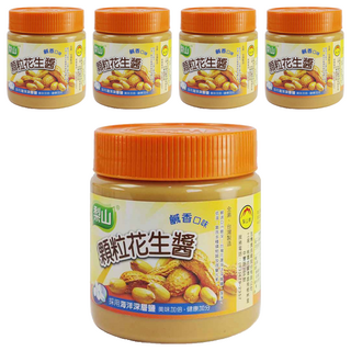 梨山牌 顆粒花生醬 鹹香口味 適合全素者, 340g, 5罐