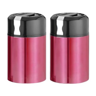 新錸家居 神奇不鏽鋼內層304燜燒壺, 亮玫紅, 2個, 1L