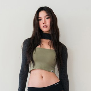 도로시와 여성용 풀샷몰드 심플 튜브탑 캡나시 크롭