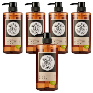 tsaio 上山採藥 日光金萱頭皮洗髮露 600ml 金萱茶萃取 調理舒緩頭皮 強化髮絲活力 檸檬香, 5瓶