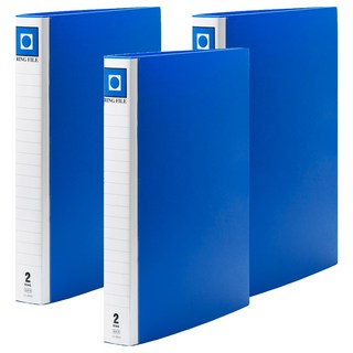 Lan CHYn 連勤牌文具 PP二孔1吋圓型夾 加厚板, 藍色, 3個