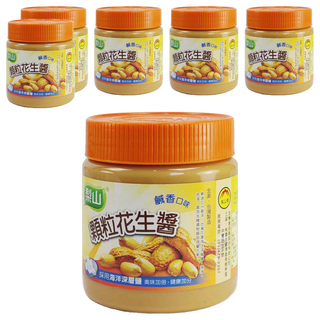 梨山牌 顆粒花生醬 鹹香口味 適合全素者, 340g, 6罐
