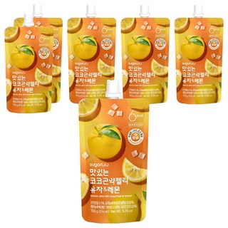 sugarlolo 蒟蒻果凍飲 柚子&檸檬, 150g, 6個