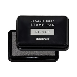 Shachihata 寫吉達 油性印台, 90x55mm, 金/銀色, 1個