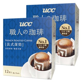 ucc 職人的珈琲 法式深焙濾掛式咖啡, 8g, 12包, 2盒