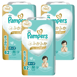Pampers 幫寶適 日本境內版 黏貼型尿布 6~11kg, M, 186片