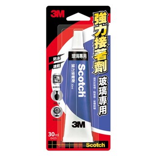 3M Scotch 強力接著劑 玻璃專用 30ml 防水 速乾, 1條