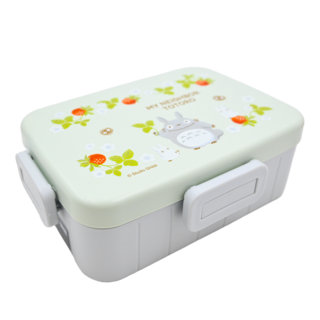 Skater 抗菌四扣單層便當盒 YZFL7AG, 龍貓 灰色, 1個