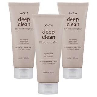 BHA深層清潔洗面乳, 200ml, 3個