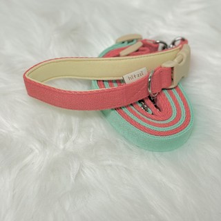 힛찌 강아지 꼬이지 않는 손잡이 쿠션 트윈줄, 1개, 민트핑크