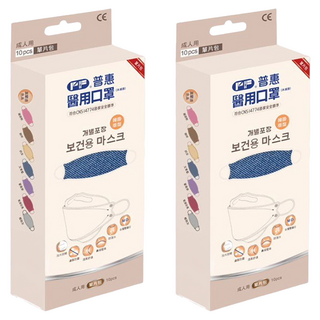 PERFECT 普惠醫工 韓版KF94 醫用口罩 成人款, 丹寧藍, 10片, 2盒