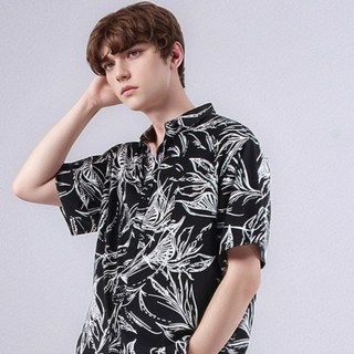 男士涼爽度假風夏威夷花襯衫 NCC135