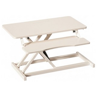 小麥購物 可折叠多功能站立式電腦升降桌 雙層無極限氣壓桌 L1201, 木色