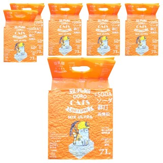 DORO CAT 豆乳貓 混合砂, 條狀豆腐砂+球狀礦物砂, 7L, 原味, 6包