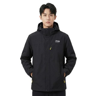 Jeep Spirit 中性款 簡約Logo 連帽防風外套