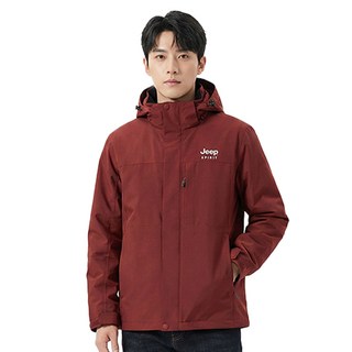 Jeep Spirit 中性款 簡約Logo 連帽防風外套