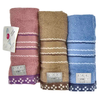 ONE&ONE 慶峯棉業 台灣製精梳棉緞檔毛巾 33 x 74cm 3條, 1組