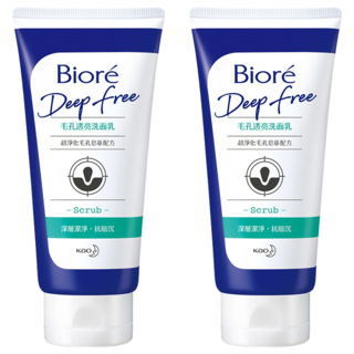 Biore 蜜妮 Deep Free 毛孔透亮洗面乳, 120g, 2條