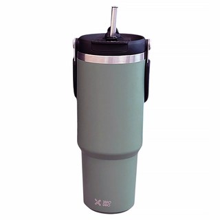 304不鏽鋼手提雙飲保溫杯 大容量 便攜水杯, 900ml, 1個, 綠色