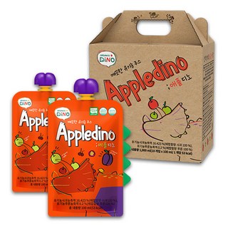 Organic Dino 果汁, 蘋果綜合口味, 100ml, 10入