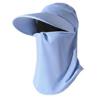 FANCY LIFE 冰絲防曬遮陽帽 藍色, 1個