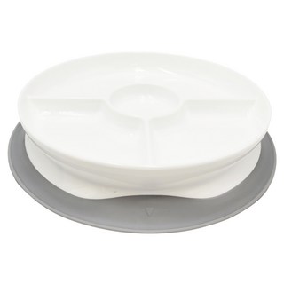 OXO tot 好吸力分隔餐盤 練習吃飯不打翻, 大象灰, 1個