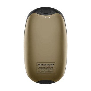 ADAMOUTDOOR USB充電式磁吸掌心暖爐 2個組 5000mAh 鋰電池 3秒速暖, ADHW-DUAL500-S, 沙色