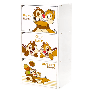 收納王妃 木門三層櫃 迪士尼奇奇蒂蒂, 經典款