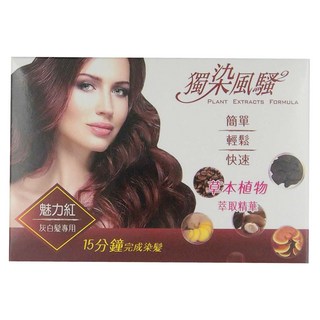 獨染風騷 泡泡染髮乳 Set 灰白髮專用, 2H魅力紅, 1盒