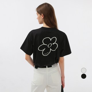 Dunst 男女通用透氣手繪綻放Logo棉質T恤 UDTS5B130