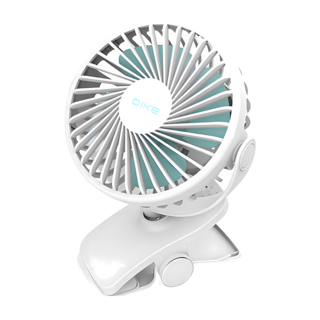 DIKE 雙用夾式風扇，4H長效送風，USB供電，40%風力升級，高轉數靜音馬達，BSMI認證, DUF201, 白色