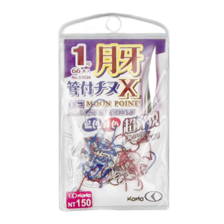 KONA 月牙 Moon Point 三角牙尖 倒鉤 雙色鉤 魚鈎 1.0, 66入, 1包