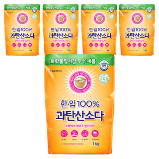 한입 100% 과탄산소다, 1kg, 5개