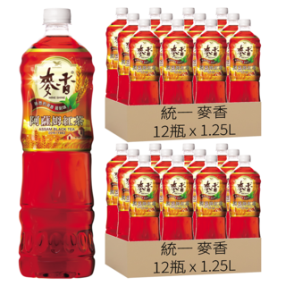 統一 麥香 阿薩姆紅茶, 1.25L, 24瓶