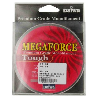 DAIWA 頂級尼龍釣線 Megaforce Premium Grade Monofilament 2lb 耐磨系DMT2 Clear, 透明色, 1個