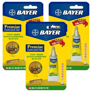 BAYER 拜耳 Premise 蟑螂凝膠餌劑, 12g, 3支