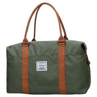 樂居家 素色基本款旅行袋, 防潑水牛津布，超大容量, 軍綠